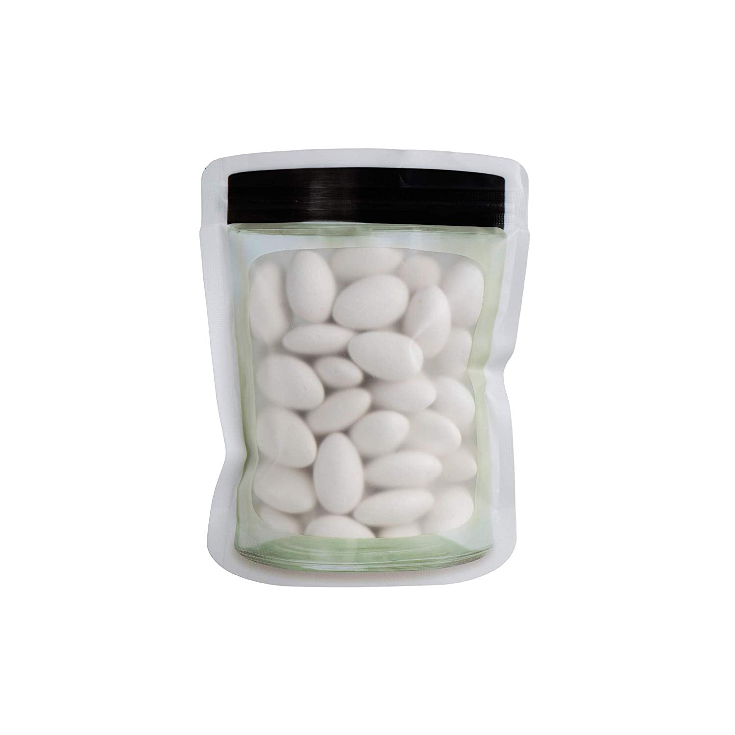 Jar Shape Airtight Seal Bag 10 Packs Black 4.25"X5.5"